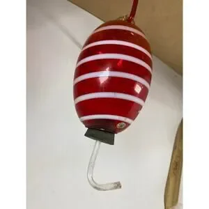 Hanging Hummingbird Feeder Hand Blown Glass Art