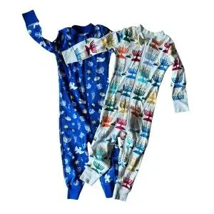 Hanna Andersson 2T Kids Hanukkah Pajamas TWO One Piece Long Sleeve Holiday