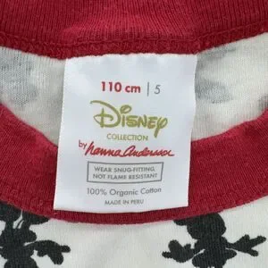 Hanna Andersson Disney Minnie Mouse Pajamas Long John Cotton Size 5 (110cm)