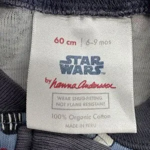 Hanna Andersson Star Wars Pajama One Piece Size 6-9M 60cm Blue Valentines Heart