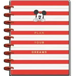 Happy Planner Disney Mickey Mouse Red Stripes Plan Your Dreams 12 Month Undated