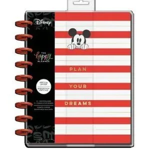 Happy Planner Disney Mickey Mouse Red Stripes Plan Your Dreams 12 Month Undated