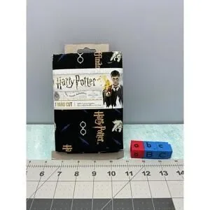 Harry Potter Gryffindor Black 100% Cotton Woven Fabric-1 Yard X 44" Pre-Cut-NEW