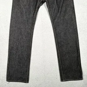 Hart N Dagger Jeans Mens 38x35 Black Straight Fit Denim Button Fly Made In USA