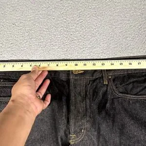 Hart N Dagger Jeans Mens 38x35 Black Straight Fit Denim Button Fly Made In USA