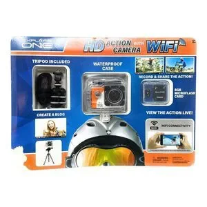 HD Action Camera w/ WiFi & 8GB mircroflash card Waterproof Case New Compact
