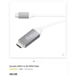 HDMI Usb-C To 4K HDMI Cable