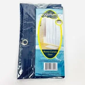 Heavy Duty Magnetized Navy Blue Shower Curtain Liner 70x71