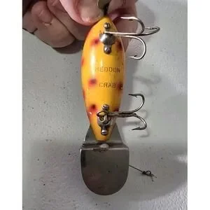 Heddon Digger Crab Wood Fishing Lure Vintage RARE