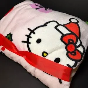 Hello Kitty Christmas Plush Throw