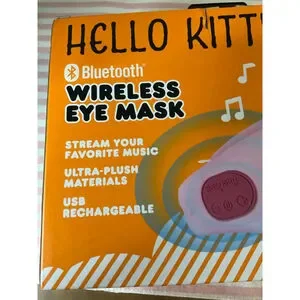 Hello Kitty Halloween Bluetooth Wireless Eye Mask Pink Orange One Size