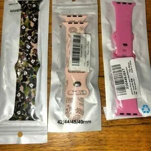 Hello Kitty Halloween Floral and Solid Pink Apple Watch Bands