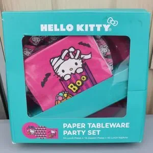 Hello Kitty Halloween Paper Tableware Party Set Mummy