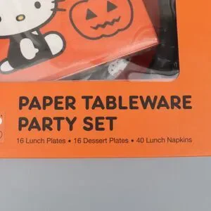 Hello Kitty Halloween Paper Tableware Party Set Pumpkins