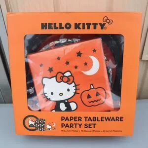 Hello Kitty Halloween Paper Tableware Party Set Pumpkins