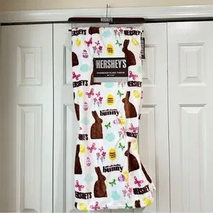 Hershey's Easter Bunny Oversized Plush Throw Blanket 60” X 70”
