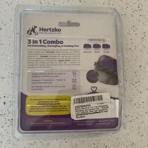 Hertzko Purple 3-in-1 Pet Grooming Tool