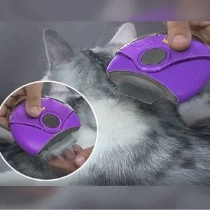 Hertzko Purple 3-in-1 Pet Grooming Tool