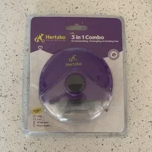 Hertzko Purple 3-in-1 Pet Grooming Tool