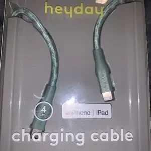 Heyday 4' Apple iPad IPhone Lightning To USB-C cable-Green New Unused Open Box