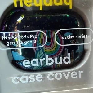 Heyday AirPods Pro Case Black And Blue With Multicolor Design Artist Series New