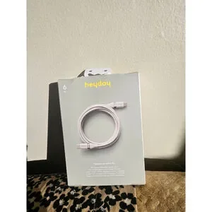 Heyday Light Pink USB-C Power Delivery Cable 6ft