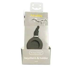 Heyday Silicone Apple Airtag Holder & Keychain Olive Green Missing Carabiner