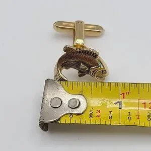 Hickok Vintage Fish Cufflinks Trout Bass