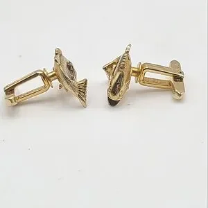 Hickok Vintage Fish Cufflinks Trout Bass