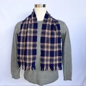 Highland Home Industries Lambswool Vintage Plaid Scarf Men