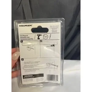 Hillman Heavy Duty Coat And Hat Hook Flat Black Pack Of 2 NIP