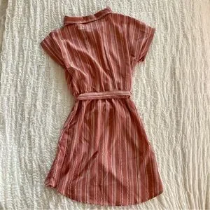 Hint Of Blush Striped Pink And White Dress Girls Size 12