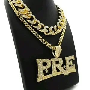 Hip Hop Iced Young Dolph PRE Necklace & 18" Full I