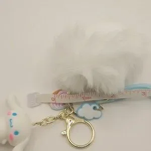 HK Inspired Cinnamoroll Pom Pom Keychain Bag Pendant Keyring Jewelry NWOT