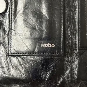 Hobo Lauren Clutch Wallet In Polished Black Leather