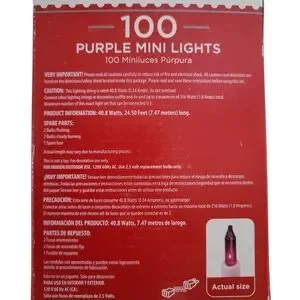Holiday Time Vibrant Purple String Lights