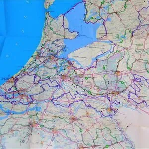 Holland Tourist Road Map Vintage 1975 Fold Out Highway Map Netherlands Travel