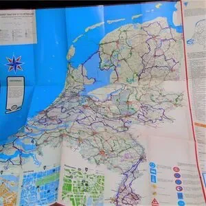 Holland Tourist Road Map Vintage 1975 Fold Out Highway Map Netherlands Travel
