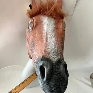 Horse Latex Mask Brown Horse Mask Halloween Mask