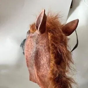 Horse Latex Mask Brown Horse Mask Halloween Mask