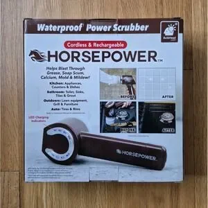 Horsepower Handheld Cordless Rechargeable Spinning Power Scrubber