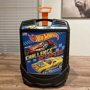Hot Wheels 100 Car Carrying Case Storage Organizer Suitcase Rolling 1/64 Scale
