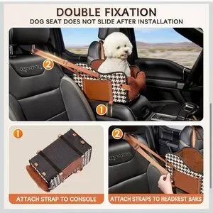 Houndstooth Dog Car Console Seat/Pet Carrier NEW
