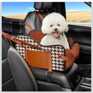 Houndstooth Dog Car Console Seat/Pet Carrier NEW