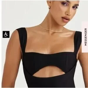 House Of Cb Yasmeen Black Bandage Jumpsuit Size S Small