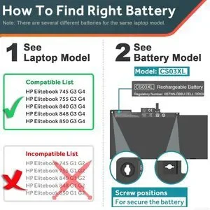 HP CS03XL Rechargeable Battery
