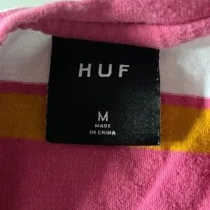 Huf Striped Crew T Tagged M