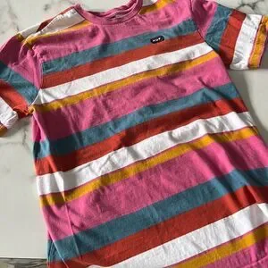 Huf Striped Crew T Tagged M