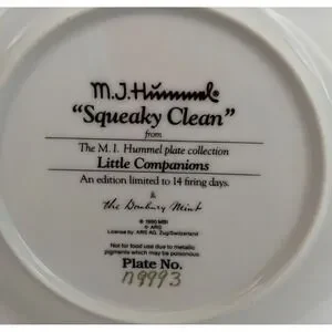 Hummel Danbury Mint Collectors Plate Squeaky Clean Little Companions No N9993