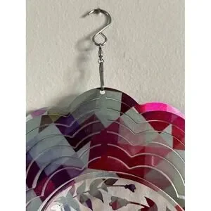 Hummingbird Wind Spinner 3D Hanging Stainless Steel Garden Porch Patio Decor